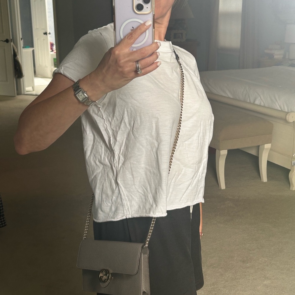 Gucci gray interlocking G logo wallet on chain crossbody bag - Picture 14 of 14